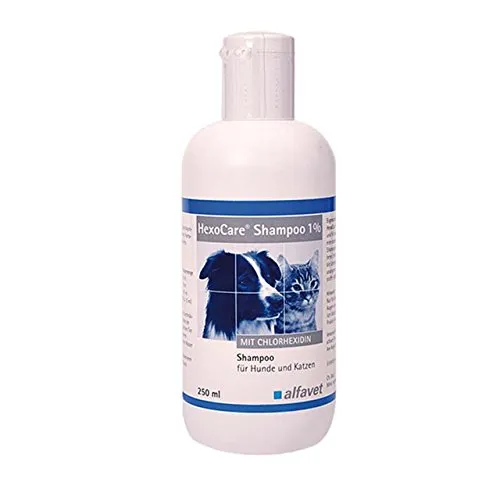 Alfavet HexoCare® Shampoo 1% unità: 250 ml Shampoo concentrato per Cani e Gatti con cloresidina per la Pulizia della Pelle e del Pelo