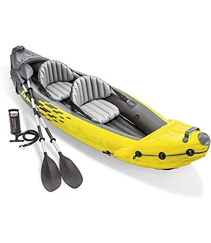 GFHN Kayak, Canoa Gonfiabile, Set Kayak Gonfiabile per 2 Persone con pagaie in Alluminio e Pompa ad Aria ad Alto rendimento, 312 × 91 × 51 cm