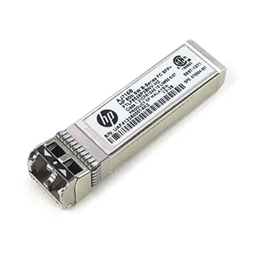 AJ716B HP 8GB Ricetrasmettitore a Onde Corte Fibre Channel SFP+ per B-Series Switches, Argento