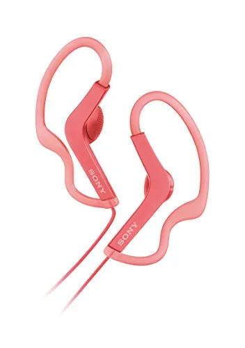 Sony Mdr-As210Ap - Cuffie In-Ear Sportive con Microfono, Archetti Ad Anello Regolabili, Resistenti a Umidità E Spruzzi, Rosa