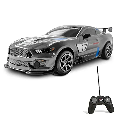 Mondo Motors, GLOBAL MUSTANG GT4, Modello in Scala 1: 24, fino a 8 km/h di Velocità, Auto Giocattolo per Bambini 63538