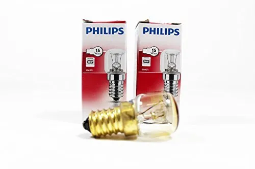 Spares Plus - Lampadina da forno Philips con attacco a vite piccola di tipo SES E14, resistente alla temperatura massima di 300°C, 2 pezzi