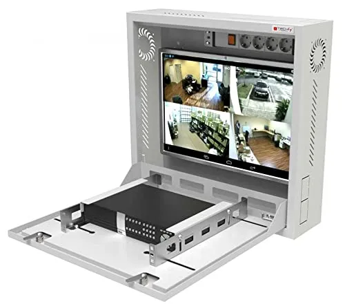 TECHLY Professional 365160 Box di Sicurezza per DVR e Sistemi di Videosorveglianza Grigio Grigio