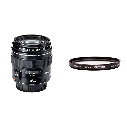 Canon EF 85mm f/1,8 USM Obiettivo + Canon Protect Filtro, 58 mm