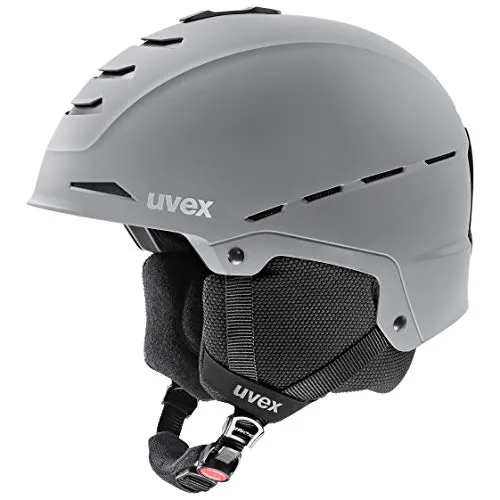 uvex legend 2.0, casco da sci robusto unisex, regolazione individuale delle dimensioni, aerazione ottimizzata, rhino matt, 59-62 cm