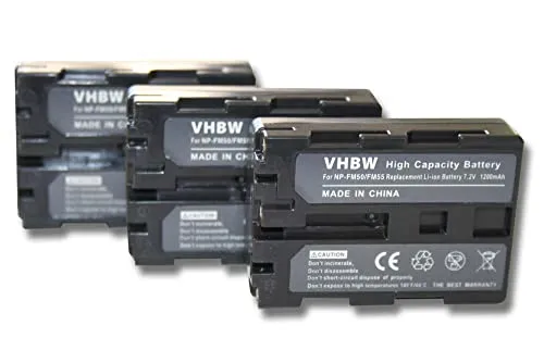 vhbw 3x batteria compatibile con Sony DSC-F Serie DSC-F707, DSC-F717, DSC-F828 videocamera camcorder (1400mAh, 7,4V, Li-Ion)