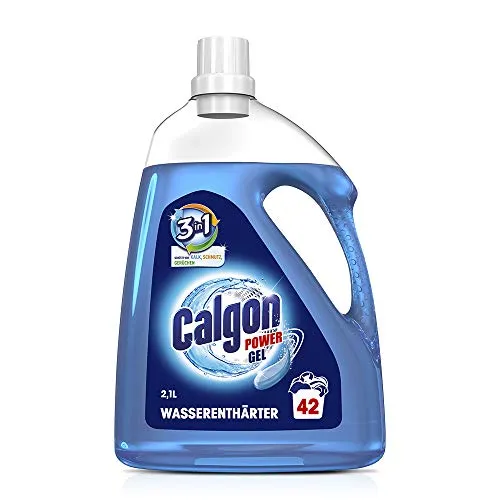 Calgon Power Gel 3 in 1, efficace contro calcare, sporco e cattivi odori, dolcificatore protettivo per lavatrice, 1 x 2,1 l