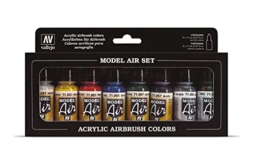 Vallejo Model Air - Kit Pittura Acrilica Colori per Aerografo, Colori Assortiti