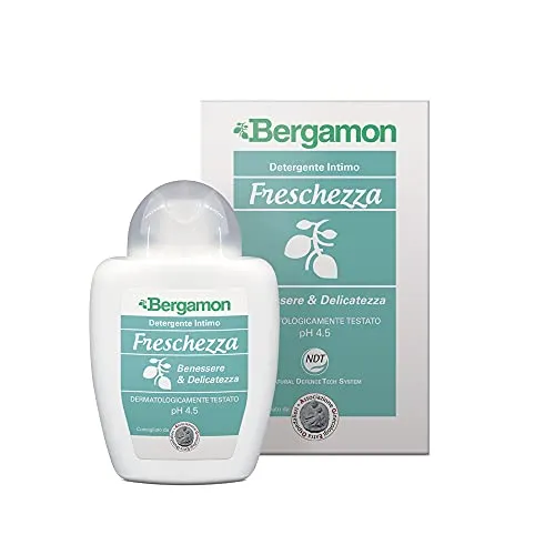 Bergamon Freschezza Detergente Intimo, Ph 4.5, 200 Ml, Benessere & Delicatezza, Bergamotto