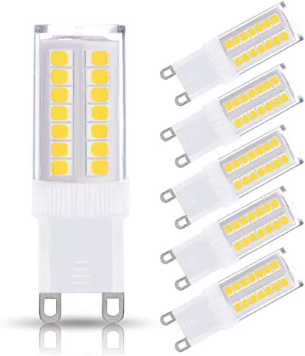 Sigalux - Lampadina a LED G9, 2,8 W, 300 lumen, equivalente a 40 Watt, luce bianca calda 3000 K, angolo di diffusione 360°, 220-240 V, confezione da 6