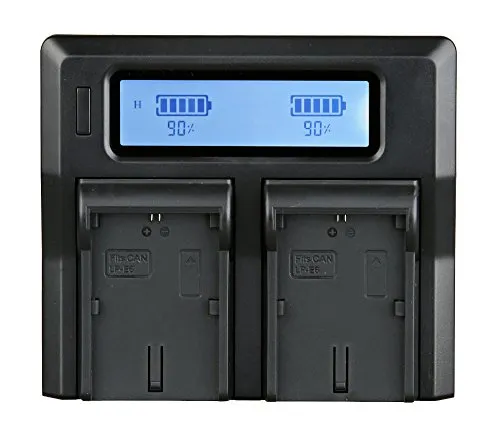 Ayex termometro digitale dual-caricatore per Sony NP-F550, NP-F570, NP-F750, NP-F770 batterie con Auto-ricarica
