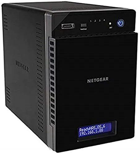 NETGEAR NAS 4 Bay Hard disk esterno senza dischi - capacità fino a 24 TB, accesso e gestione da remoto (RN21400)