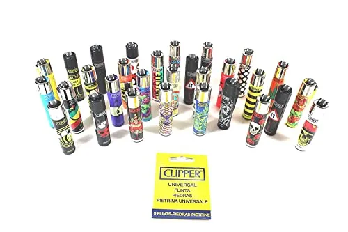 Clipper®, Busta a sorpresa “Kogu”, accendini da collezione con pietrine incluse, 15 Clipper + gratis Clipper Feuersteine