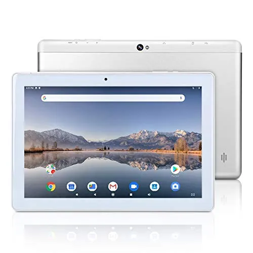 Tablet Android Google da 10 pollici, Android 9.0 Pie, certificato GMS, 4 GB di RAM, 64 GB di spazio di archiviazione, processore quad-core, display IPS HD, Wi-Fi, Bluetooth, GPS