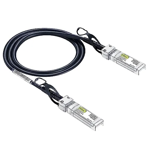 10Gtek SFP+ DAC Twinax Cavo 0.5-Meter(1.65ft), 10G SFP+ to SFP+ Direct Attach Copper Passive Cable per Cisco SFP-H10GB-CU0.5M, Ubiquiti UniFi, TP-Link, Netgear, D-Link, Zyxel, Mikrotik and More