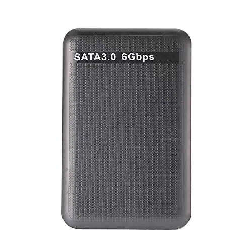 Fransande 2.5 Pollici USB3.0 SATA 3.0 HDD Hard Disk Box Box HDD Esterno Custodia Custodia Strumento 6Gbps Supporto 3TB Protocollo UASP-Nero
