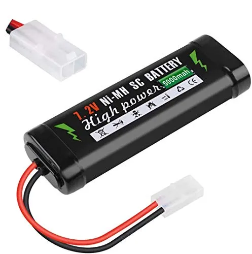 Hootracker 7.2V 5000mAh Ni-MH Battery with KET-2P Connector for RC Car Battery Power Tools Household Appliances