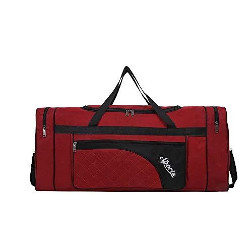 Sipobuy 80L Pieghevole Borsa Da Viaggio, Sacchetto Di Ginnastica Di Sport, Compartimento Per Scarpe, Holdal, Leggero E Impermeabile, Grande Capacità, Unisex (Red)