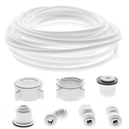 Spares2go - Tubo per l’erogazione di acqua, con kit di connettori, per frigorifero Samsung in stile americano a doppia porta, tubo da 1/4” (0,6 cm)