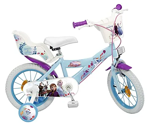 AUCUNE Girls Pik&Roll Frozen II - Bicicletta per bambini, 14", colore: Blu