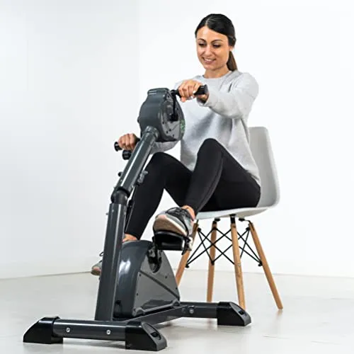 ECO-DE Bicicletta elettrica, Happy Hands & Legs Dual Training statica per Braccia e Gambe Riabilitazione, Recupero Fisico, Anziani