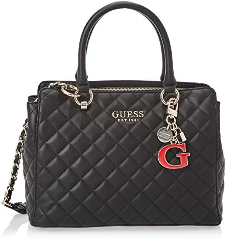 Guess Melise Borsa a Mano in Ecopelle Trapuntata Colore Nero VG766706