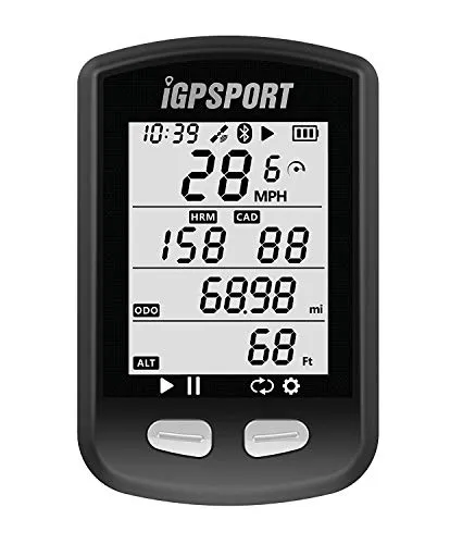 iGPSPORT GPS Ciclocomputer con Ant iGS10 Senza Fili Impermeabile Computer da Bicicletta Supporto per Cardiofrequenzimetro e Collegamento Sensore velocità Cadenza