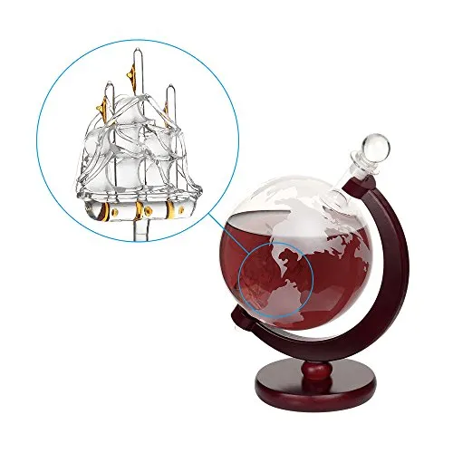 Nandae Decanter a Globo di Whisky, Antico Decanter per Vino di Navi a Vela, Decorazione di liquori di alcolici, capacità di 1000 ml