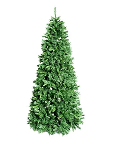XONE Albero di Natale Royal Slim Verde in PVC | Albero folto di Natale | 1188 Rami - 240cm