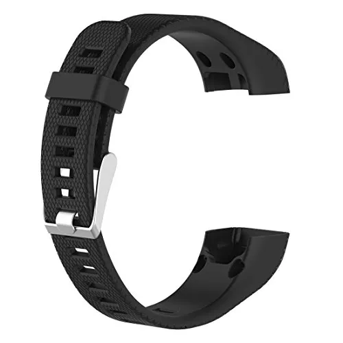 Lokeke - Cinturino di ricambio per smartwatch Garmin Vivosmart HR+, in silicone, colore: Nero
