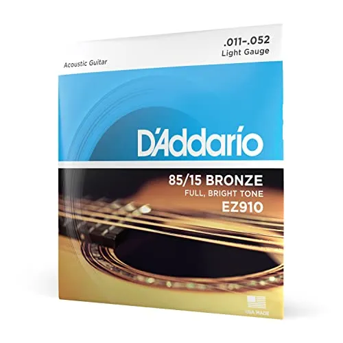 D'Addario Corde Chitarra Acustica| EZ910 Set Ez Great American, Bronzo, 11-52