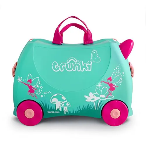 Trunki Valigia Flora La Fatina, verde acqua, rosa, fucsia