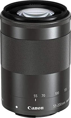 Canon EF-M 55-200mm f/4.5-6.3 Stabilizzazione dell'immagine STM (nero) Versione internazionale (senza garanzia)