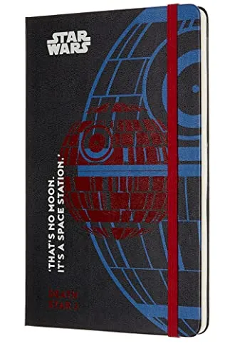 Moleskine Agenda Settimanale 18 Mesi Star Wars in Edizione Limitata, Morte Nera, Diario Accademico 2019/2020 con Copertina Rigida e Chiusura ad Elastico, Dimensione Large 13 x 21 cm, 208 Pagine