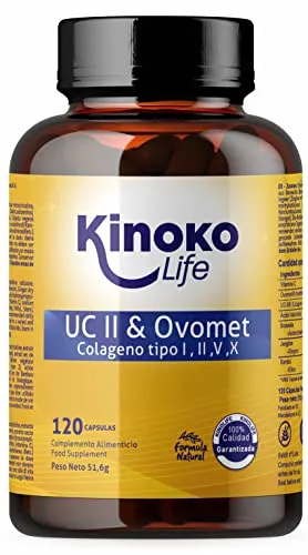 UC-II & OVOMET COLLAGENE 120 capsule | Tipo I, II, V, X con acido ialuronico | Vitamina C | Boswellia | Bamboo | Zenzero | per flessibilità e mobilità delle articolazioni. ucii ovomet