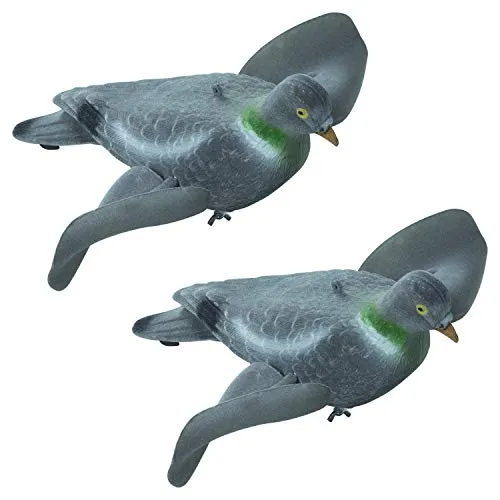 Riverside 2 x Air Pro Floccato Spinning Wing Pigeon Decoys Rotary Magnet Bouncer Shooting