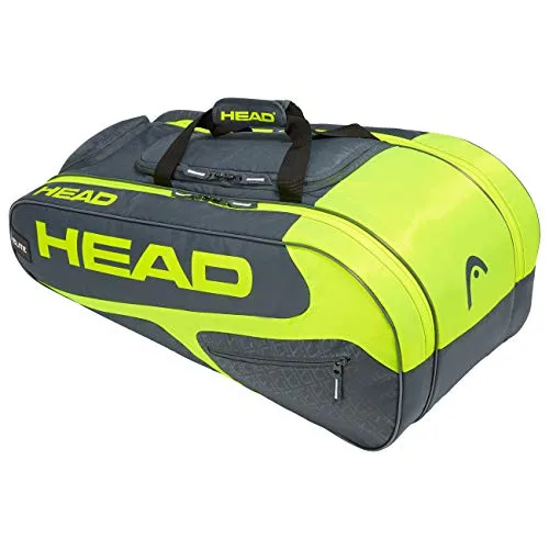 HEAD Elite Allcourt, Borsa per Racchetta Unisex Adulto, Grey/Neon Yellow, One Size