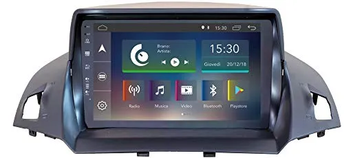 Jfsound, Autoradio Custom Fit, Ford Kuga, con Android 8.0 8Core, con Bluetooth, Wi-Fi Integrato e Schermo 6.2”, Easyconnect