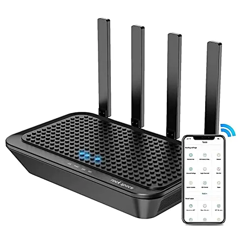 Router Wi-Fi - AC2100 Router Wireless 5Ghz e 2.4Ghz Dual Band, Velocità Superiore a 2033Mbps, Router Ethernet con 4 Porte Giagabit/MU-MIMO, Potente Router Wi-Fi Facile da Installa con WPS, IPTV (nera)