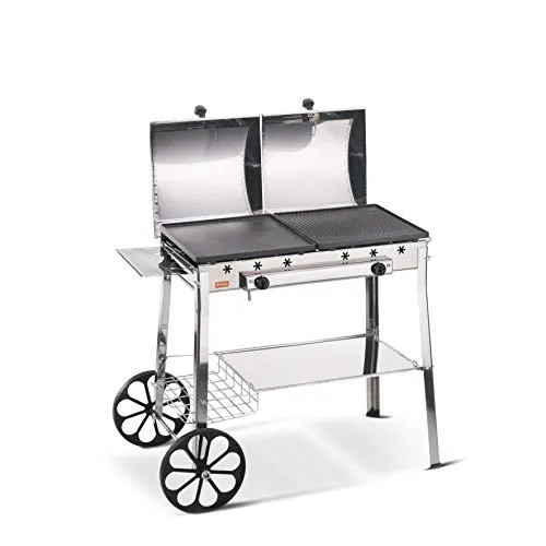 Barbecue Ferraboli,Stereo Ghisa Gas Inox Art.095