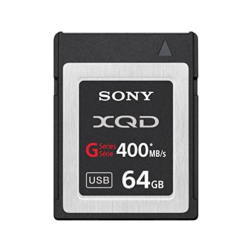 Sony 64 GB XQD Scheda di Memoria Flash con Adattatore USB – Serie G (Lettura 400 MB/s, Scrittura 350 MB/s) – QDG64A