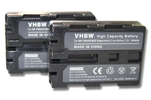vhbw 2x batteria compatibile con Sony DSC-F Serie DSC-F707, DSC-F717, DSC-F828 videocamera camcorder (1400mAh, 7,4V, Li-Ion)
