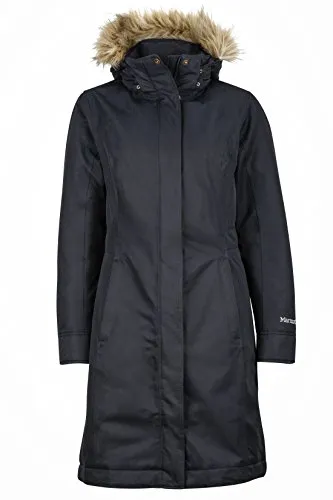 Marmot Wm's Chelsea Coat, Piumino Leggero Isolante, Densità Dell'imbottitura 700, Cappotto da Esterno, Giacca Impermeabile Idrorepellente, Antivento Donna, Nero/Nero, M