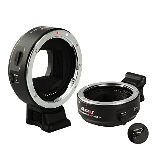 VILTROX EF-NEX IV - Adattatore per obiettivo autofocus automatico per obiettivo Canon EF EF-S su Sony E Mount A6300, A6000, A5000, A3000 NEX 7/6/5N / 5R / 3 / A7 II