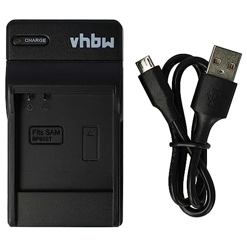 vhbw caricabatterie USB compatibile con Samsung VP-MX10AU, SMX-F30, SMX-F33, SMX-F34 batterie di videocamera, reflex - Stazione di ricarica