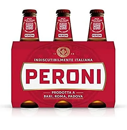 Peroni Birra Edizione Speciale, Pack con 3 birre in bottiglia da 33cl, Birra Lager con Malto 100% Italiano, Gusto Moderatamente Amaro, Gradazione Alcolica 4.7% Vol