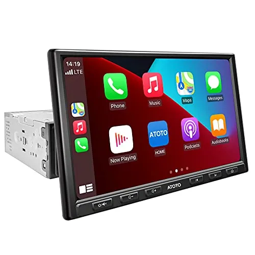 ATOTO (8 pollici) F7 Pro F7G1A8PE Singolo-DIN Autoradio-CarPlay e Android Auto, HD LRV (Live Rearview),Bluetooth, Phone Mirroring, Ricarica rapida, USB/SD (fino a 2 TB di spazio di archiviazione)