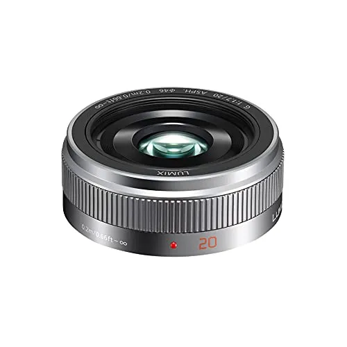 Panasonic Lumix G Obiettivo, 20 mm/ F1.7 II ASPH, Nero/Argento