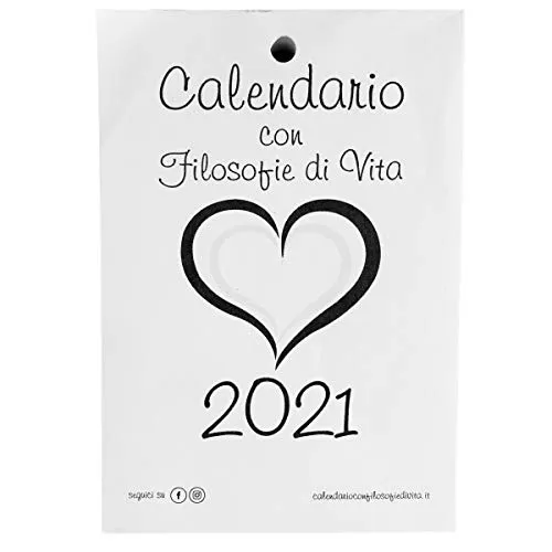 SMALL - Calendario 2021 con Filosofie di vita - RICAMBIO CM 9,5 X 13,8