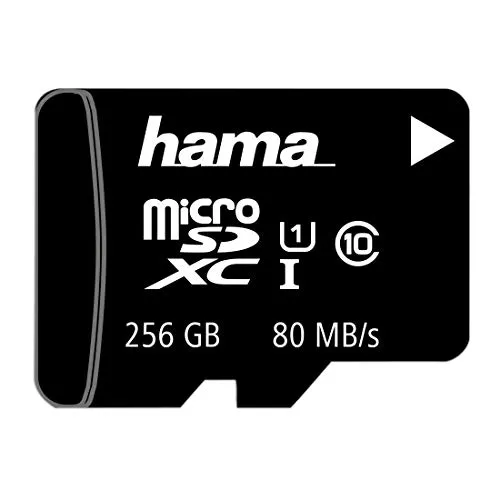 Hama microSDXC 256GB Class 10 UHS-I 80MB/s + Adapt, 00124171 (UHS-I 80MB/s + Adapt)